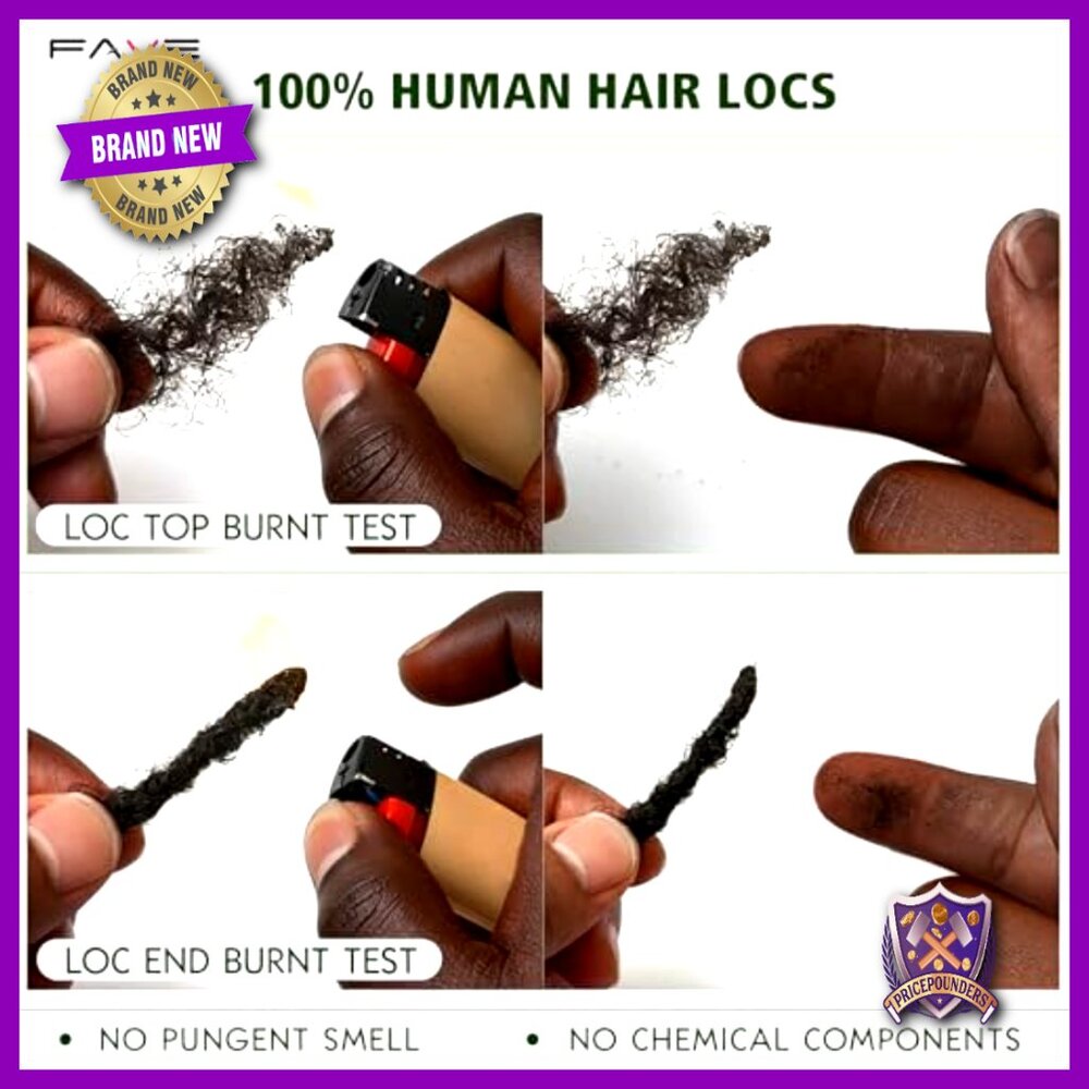 Human Hair Dreadlock Extensions Soft Minimal Shedding Pre-Curved Design 8 Inch - Picture 3 of 7